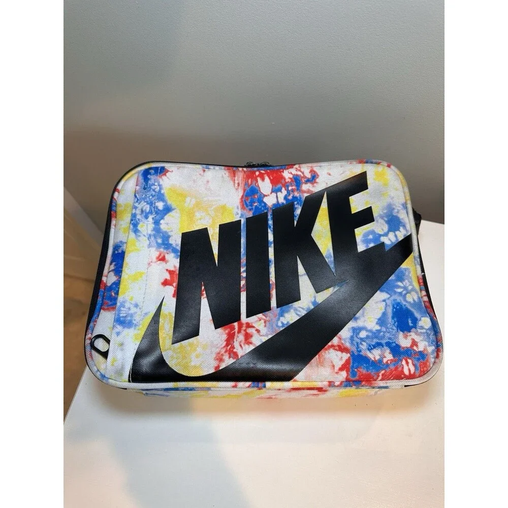 Nike Graphic Molded Hard Shell Insulated Lunch Box Bag Multi Color Tie Dye